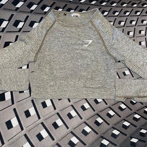 GYMSHARK workout crop top! Perfect condition! Color: Sage Green. Size: XS